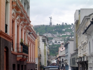 A busy Quito street
